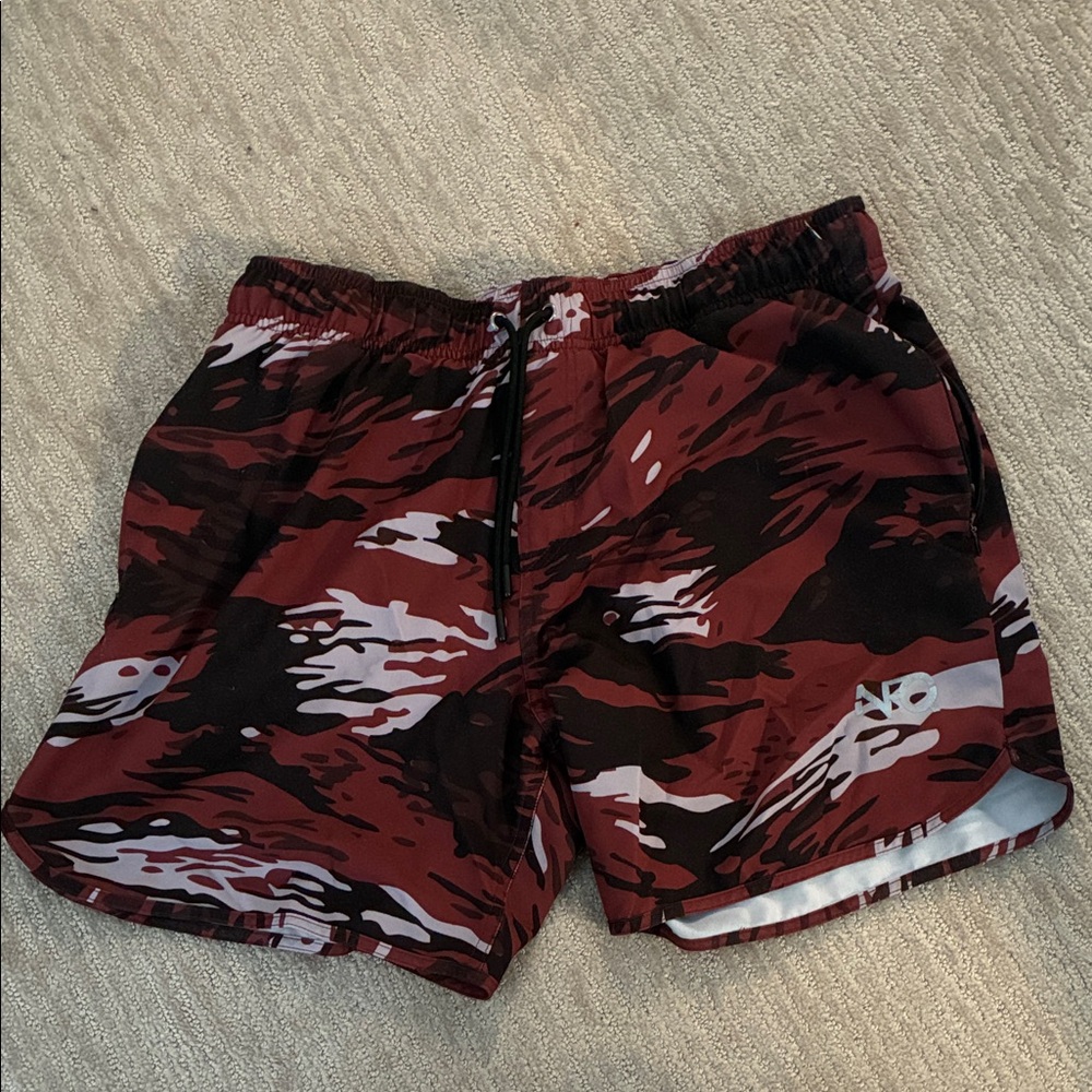 Camo Red Men's Athletic Shorts